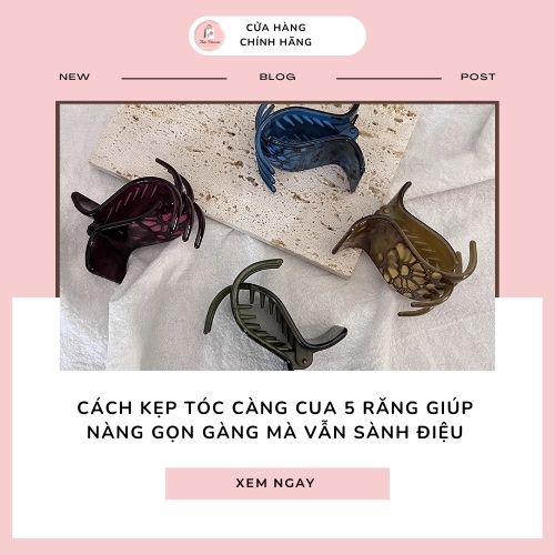 cách kẹp tóc càng cua 5 răng