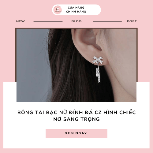 Bông tai bạc nữ