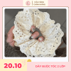 Dây buộc tóc scrunchies ren thiết kế 2 lớp kiểu Hàn Quốc