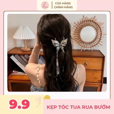 Kẹp tóc tua rua bướm