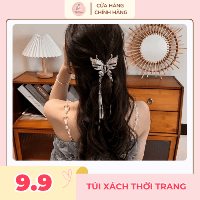 Kẹp tóc tua rua bướm