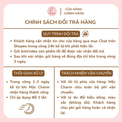 Chính sách đổi trả của Mộccharm