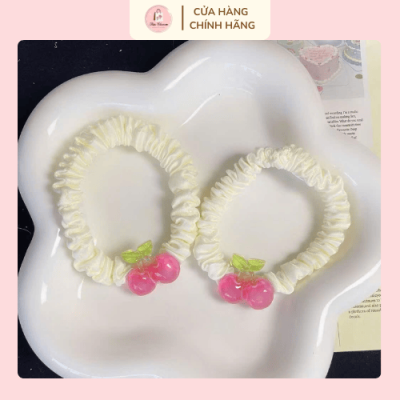 Dây buộc tóc đính trái cherry