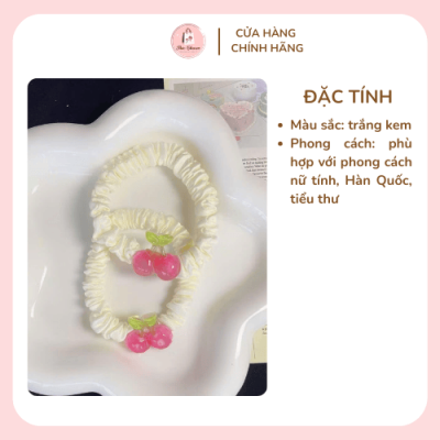 Dây buộc tóc đính trái cherry