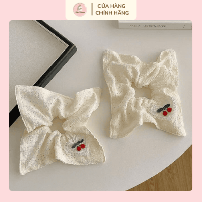 Dây buộc tóc scrunchies thiết kế bản vuông to