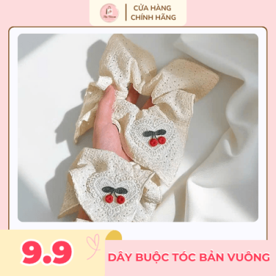 Dây buộc tóc scrunchies thiết kế bản vuông to