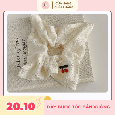 Dây buộc tóc scrunchies thiết kế bản vuông to