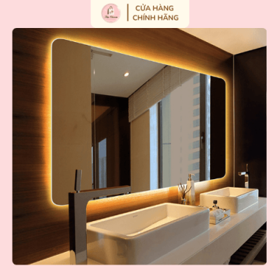 gương để phòng tắm đèn leg hình chữ nhật