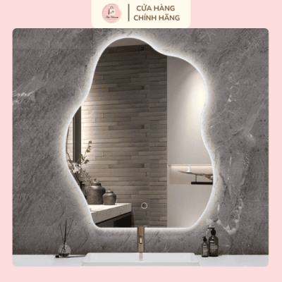 gương để phòng tắm đèn leg hình đám mây