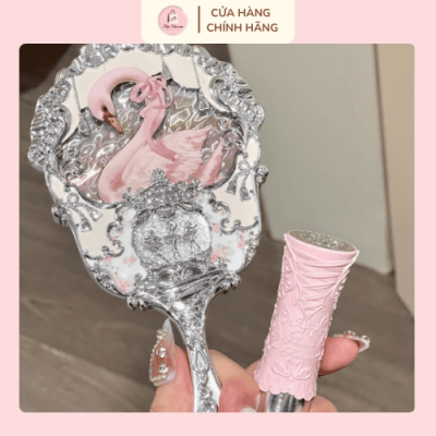 gương thiên nga cổ điển sang trọng màu hồng
