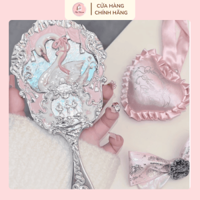 gương thiên nga cổ điển sang trọng màu trắng