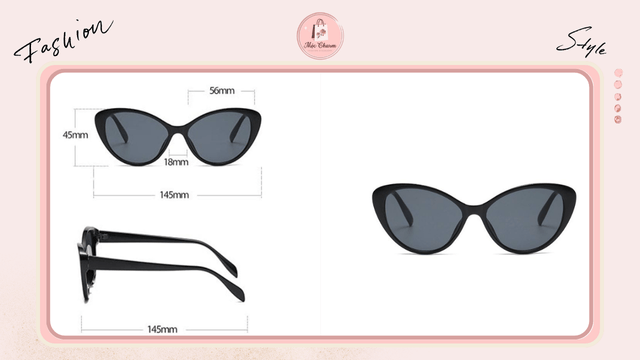 Cận cảnh thiết kế khung kính mắt mèo Mộc Charm
