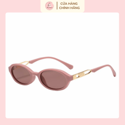 Kính râm hình bầu dục hồng