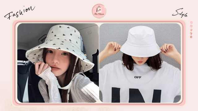 Mũ bucket trơn mũ vải đẹp cho nữ chuẩn gu fashionista hiện đại