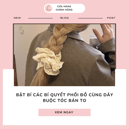 Phối đồ cùng dây buộc tóc bản to