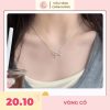Vòng cổ nơ đôi lấp lánh với màu trắng sang trọng