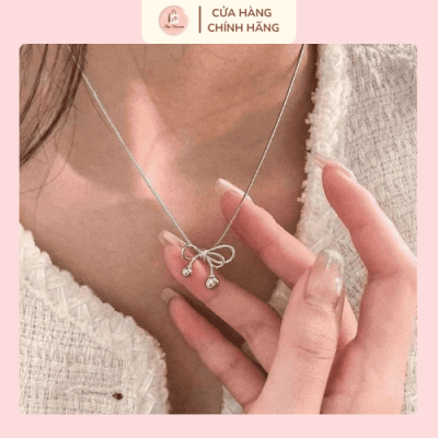 Vòng cổ nơ đôi lấp lánh - Dịu dàng thuần khiết