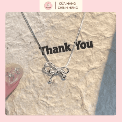 Vòng cổ nơ đôi lấp lánh - Dịu dàng thuần khiết
