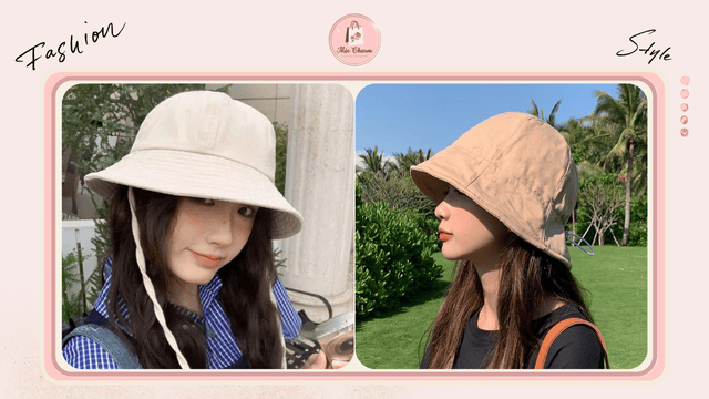 Mũ bucket vải thô