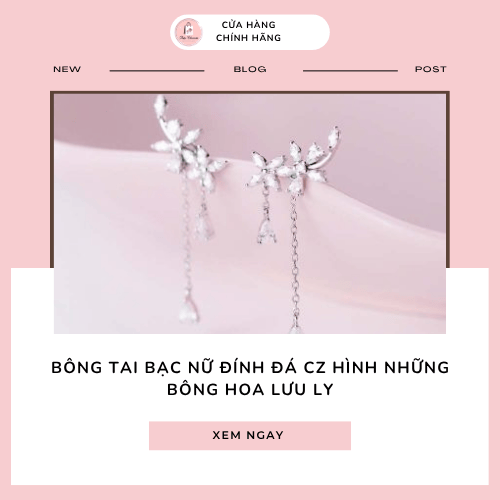 Bông tai bạc nữ