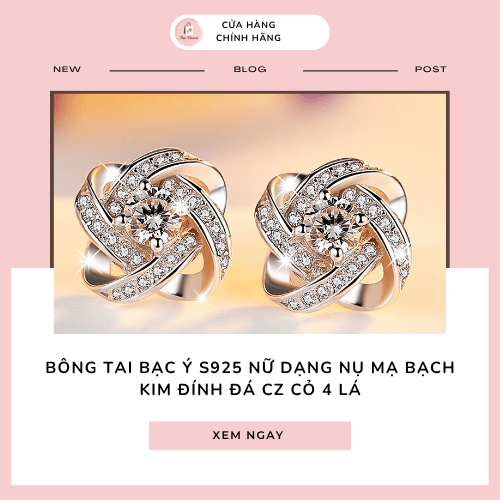Bông tai bạc Ý
