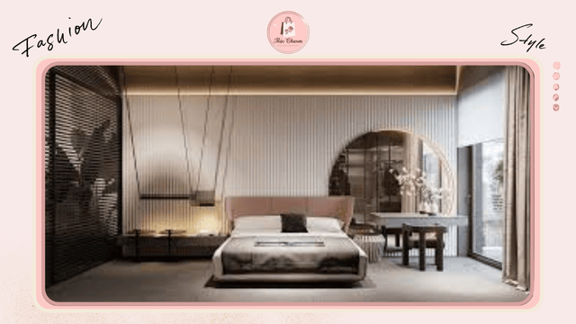 Gương decor hình tròn giúp cân bằng phong thủy phòng ngủ