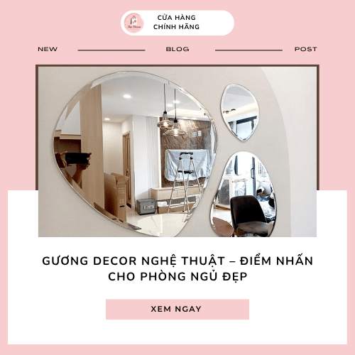 Gương decor nghệ thuật – điểm nhấn cho phòng ngủ đẹp
