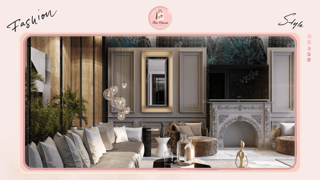 Hình ảnh phòng khách nhỏ được mở rộng nhờ gương treo tường
