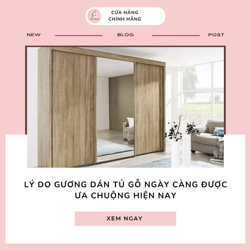 Lý do gương dán tủ gỗ ngày càng được ưa chuộng hiện nay