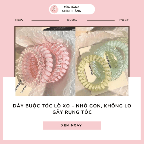 dây buộc tóc lò xo nhỏ gọn không lo gãy tóc