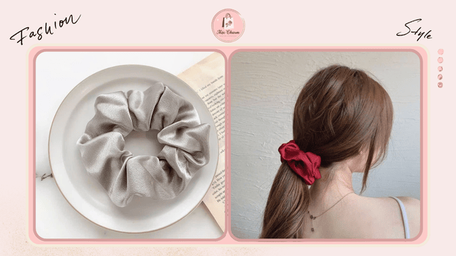 dây buộc tóc lụa tinh tế từng chi tiết