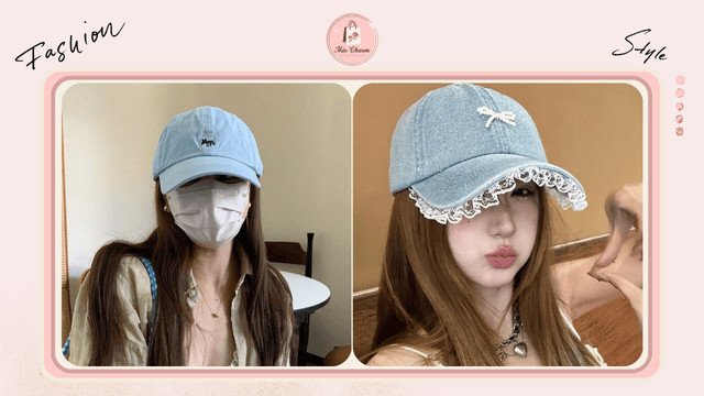 Mũ lưỡi trai denim