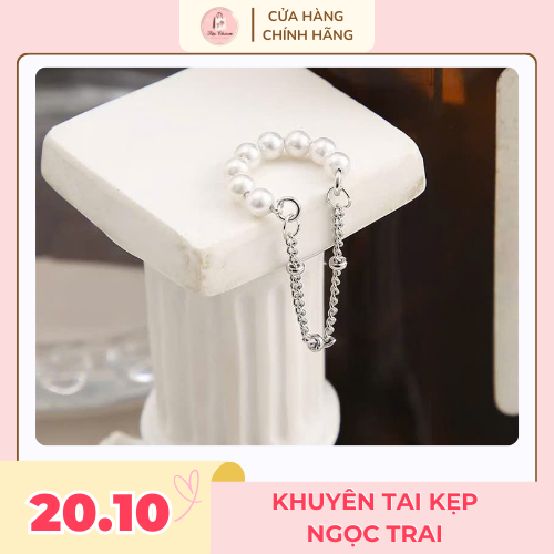 Khuyên tai kẹp ngọc trai nữ đa năng thời trang