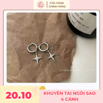 Khuyên tai ngôi sao bốn cánh