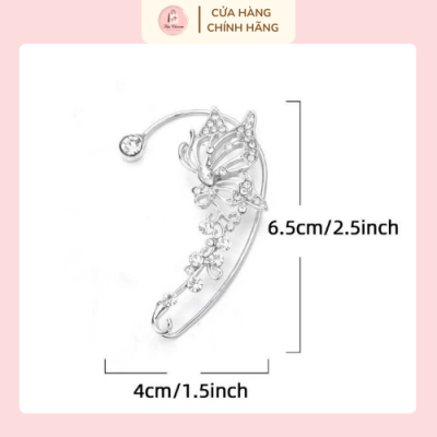 Kích thước khuyên tai kẹp cánh bướm