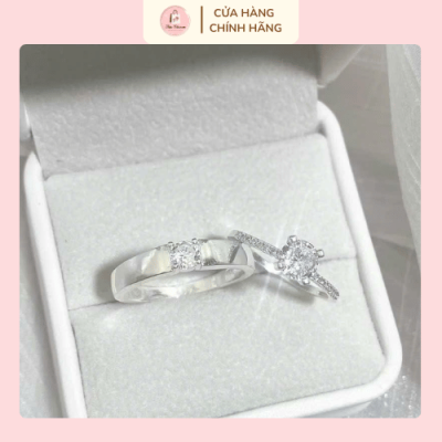 nhẫn cặp đôi nam nữ đính đá
