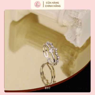 nhẫn xoắn bạc phong cách hàn quốc