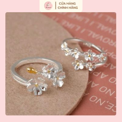 Nhẫn đôi hoa trà