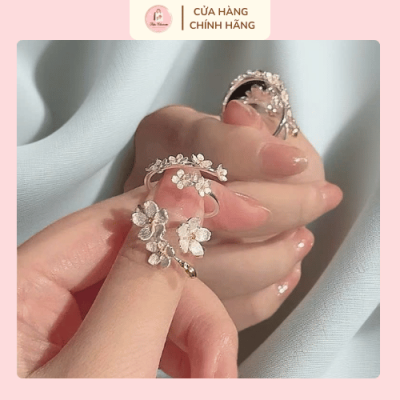 Nhẫn đôi hoa trà