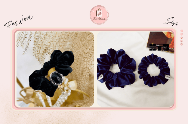 Scrunchies vải nhung sang trọng