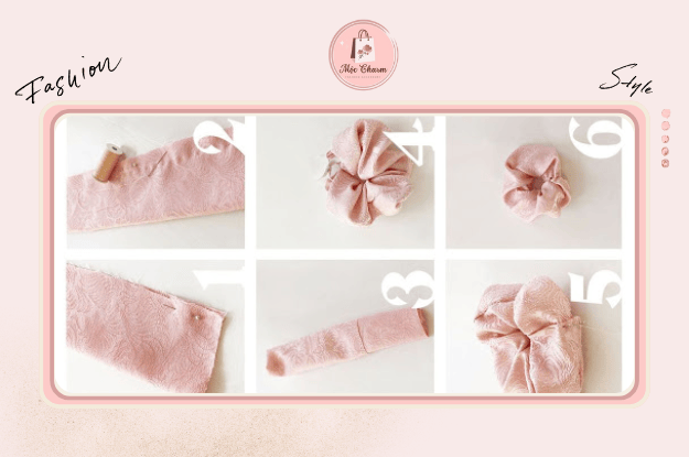 ảnh minh họa bước khâu chun vào nơ