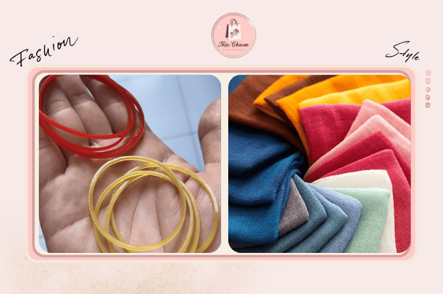 hình ảnh nguyên liệu vải và dây thun