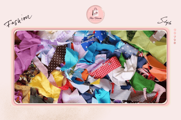 hình ảnh vải vụn tái chế làm dây buộc tóc