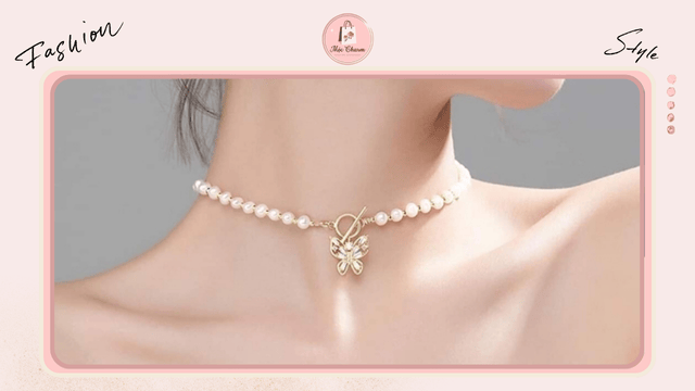 Vòng cổ ngọc trai cổ điển